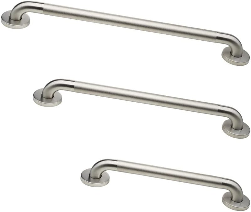 GrabBars.com Grab Bar Bundle - ADA Compliance - Peened/Textured, 1.5" Diameter - 18", 36", 42" - Pack of 3 - Image 1